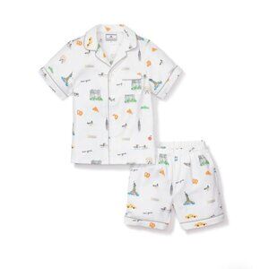 Petite Plume White New York City Print Kids Pajama Set Size 5